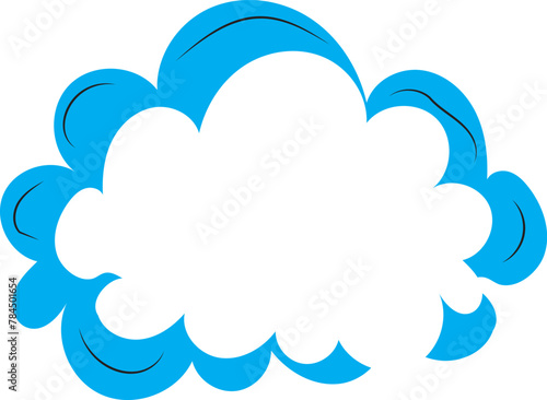 Cloud shapes design vector . Data technology icons pack.  Vector illustration. Cloud icon.   