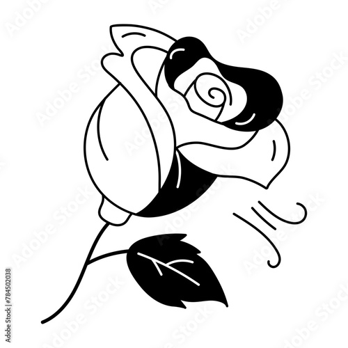 Ready to use doodle icon of garden flower 