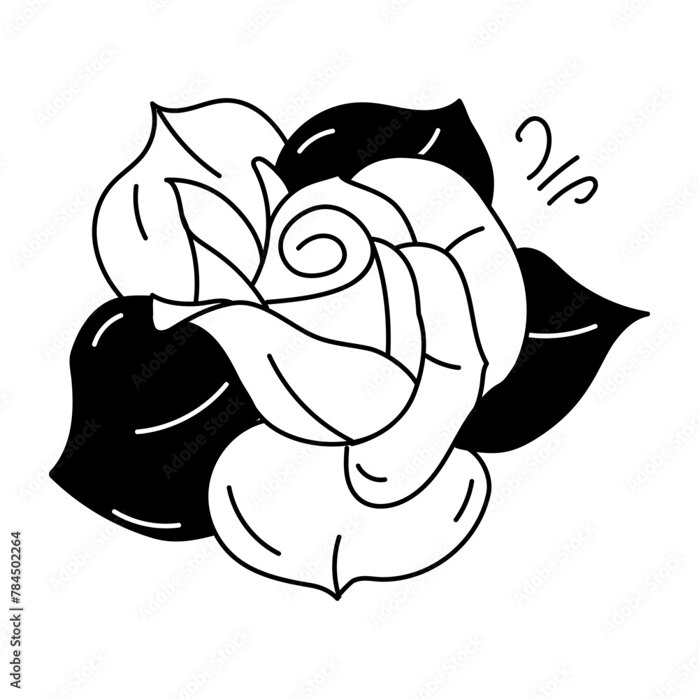 Cherry rose doodle icon is up for premium use Cherry rose doodle icon is up for premium use
