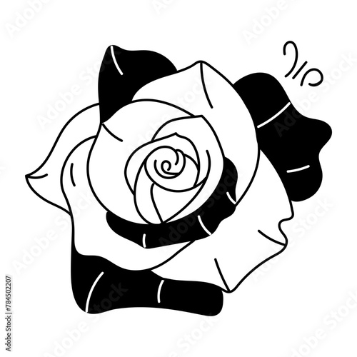 Cherry rose doodle icon is up for premium use 