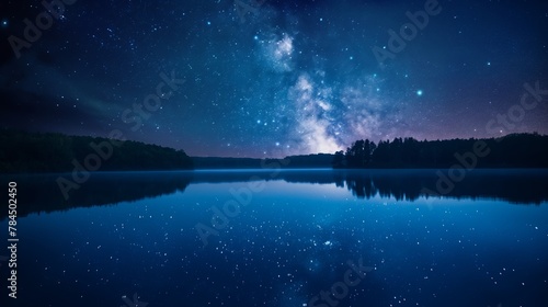  starry night sky over a calm lake, © Suresh Thangavel