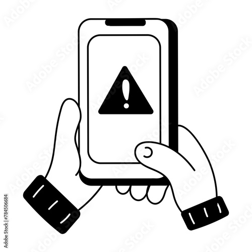 A hand drawn icon of mobile issue 