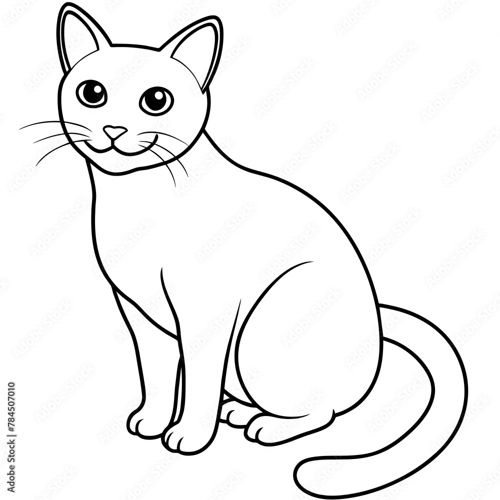 Obraz premium cat vector illustration mascot,cat silhouette,vector,icon,svg,characters,Holiday t shirt,black cat cartoon drawn trendy logo Vector illustration,donkey cat on a white background,eps,png,line art