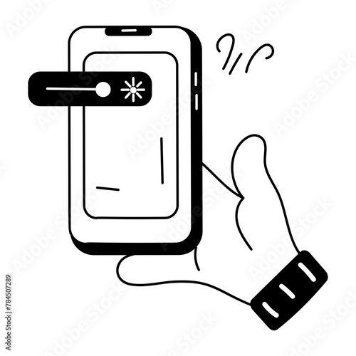A doodle style icon of increase brightness 