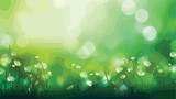 Spring background abstract banner green blurred bok