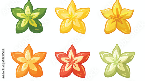 Star fruit icon vector illustration design 2d flat