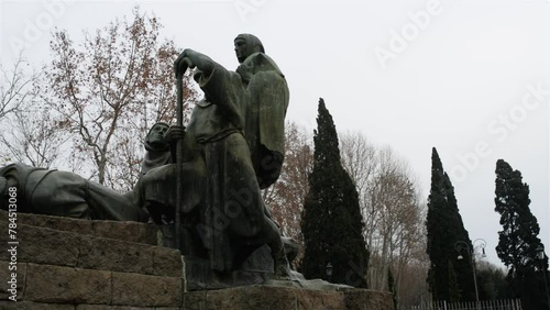 Monument to St. Francis of Assisi in Rome, Italy photo