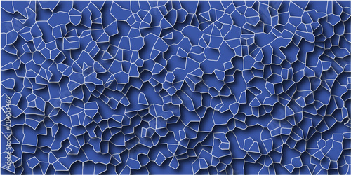 3D broken glass quartz vonoroi diagram vector background.Papercut geometric mosaic tiles pattern background.Seamless vintage vector background.