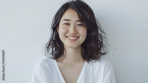 若い日本人の女性ポートレイト　
Young Japanese woman's portrait.
[Generative AI]　 photo