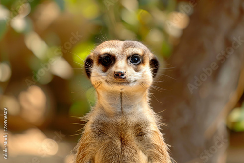 Wallpaper Mural A small brown and white animal with a long tail stands on a black background Torontodigital.ca