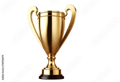 Winner golden trophy cup on transparent background. Triumph champions, celebration sports winner awards. © Vector Market