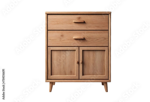 Brown wooden wardrobe cabinet on transparent background.  © Vector Market