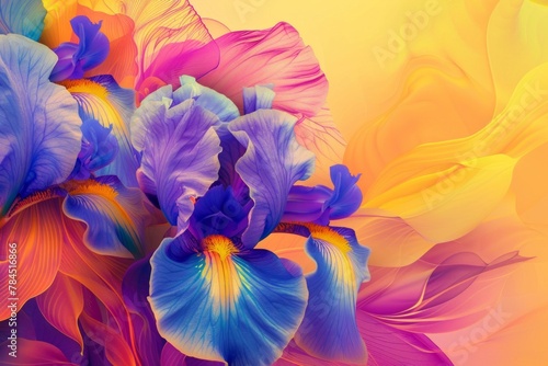 Beautiful purple iris flowers for Iris Day or National outdoors intercourse week, may 8th photo