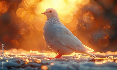 a dove at sunset © Claire