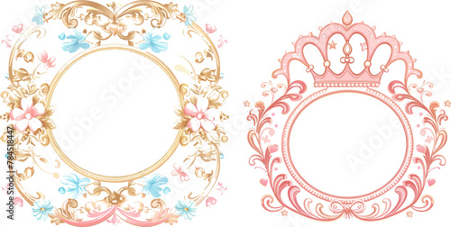 Cute princess frames for picture or photo