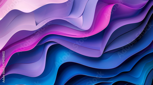 abstract background blue and purple cards layers wallpaper, waves desktop wallpaper, business background 