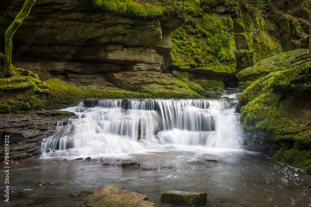 Fototapeta premium Water Cascade German Nature Black Forest Zavelstein Bad Teinach Germany