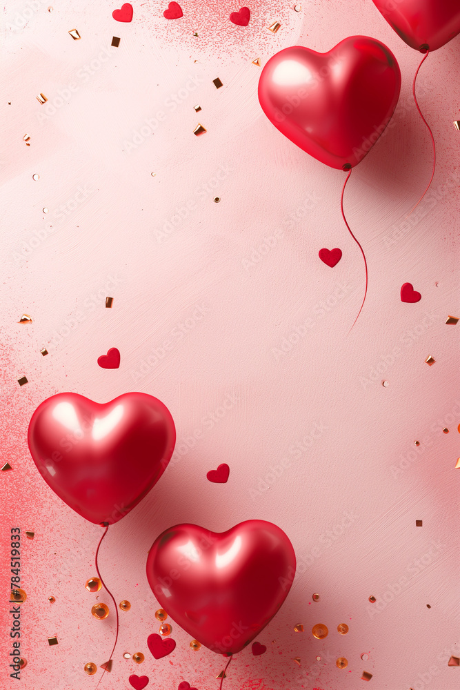 valentine background with hearts for valentinesday