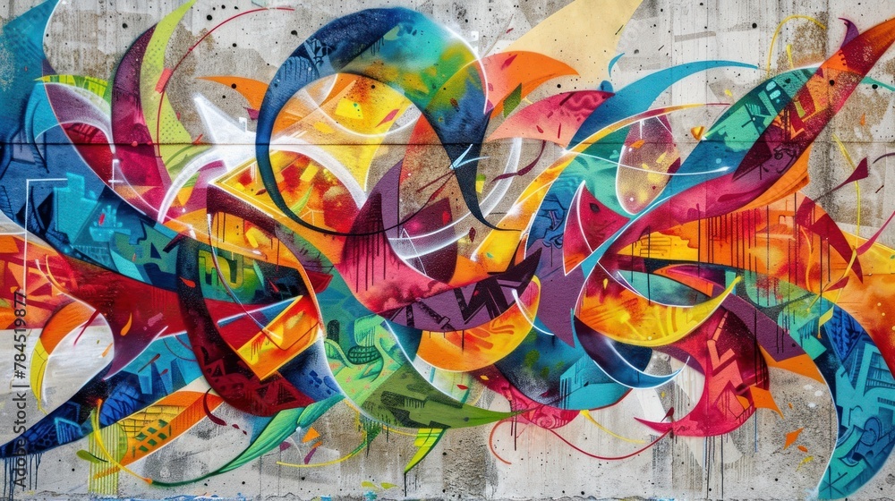 Colorful abstract graffiti