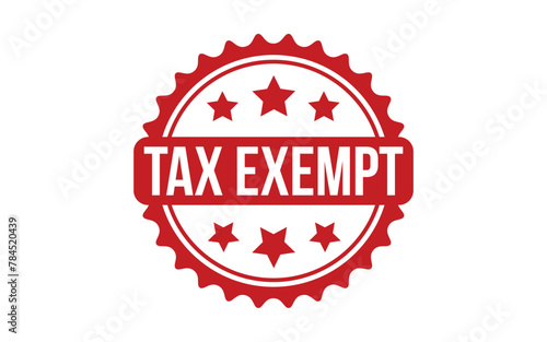 Tax Exempt Stamp. Red Tax Exempt Rubber grunge Stamp