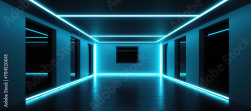 room with neon light 5