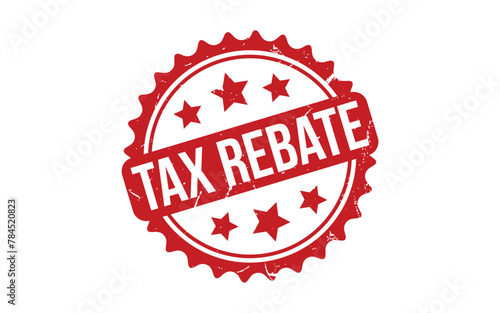 Tax Rebate Stamp. Red Tax Rebate Rubber grunge Stamp