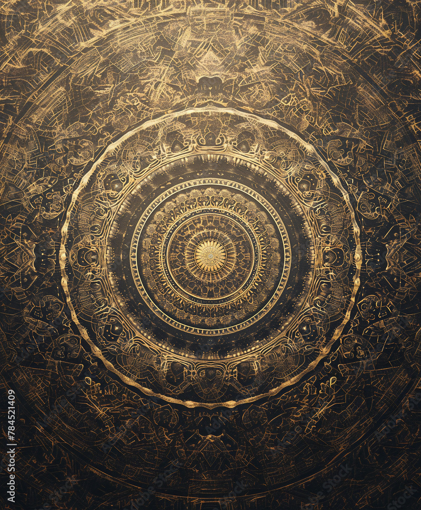 Golden Ancient Mandala Golden Ancient Mandala