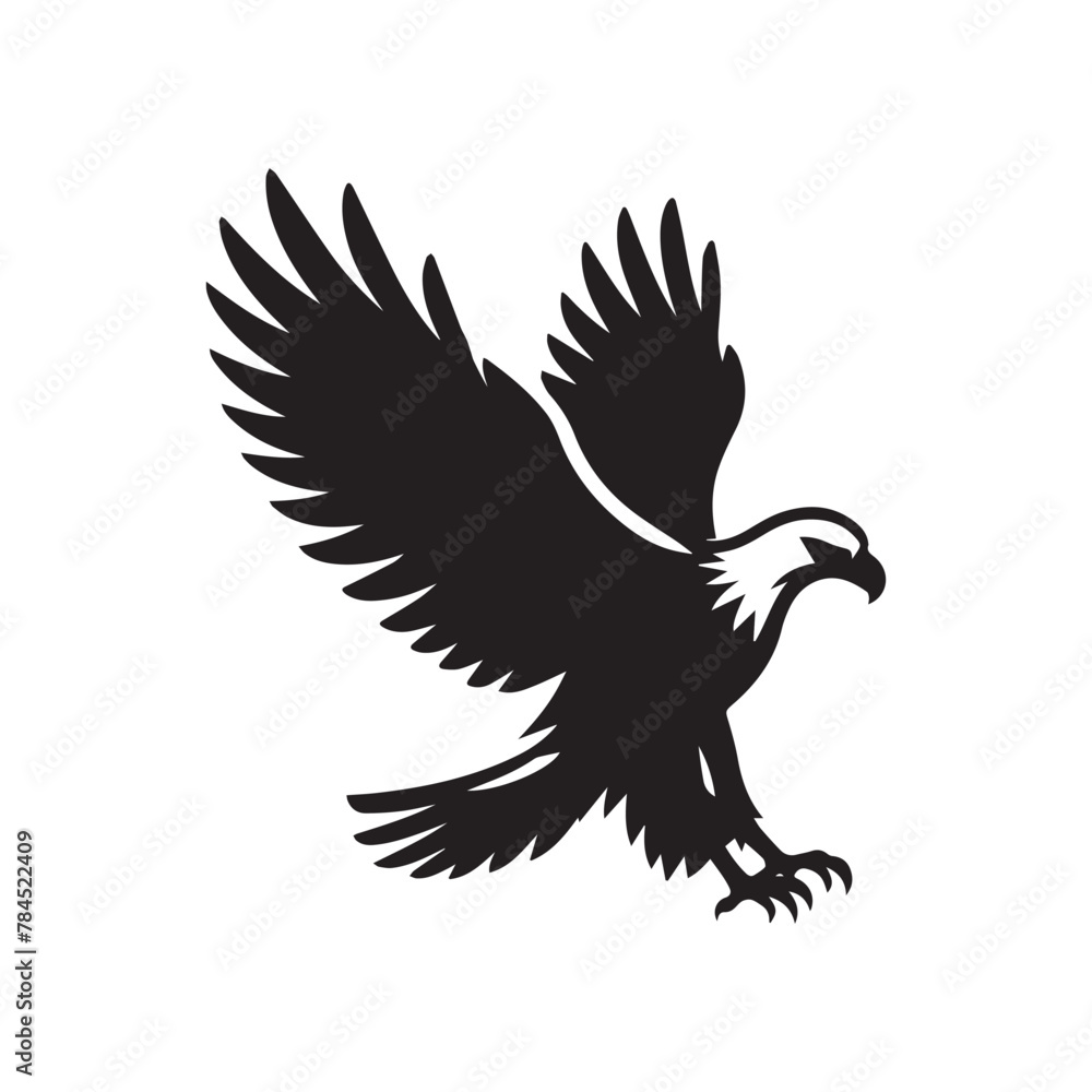 Obraz premium flying eagle silhouette