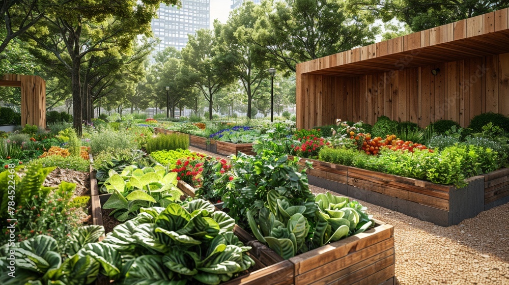 Cybernetic community gardens, tech enhanced green spaces, urban agriculture, community bonding ,