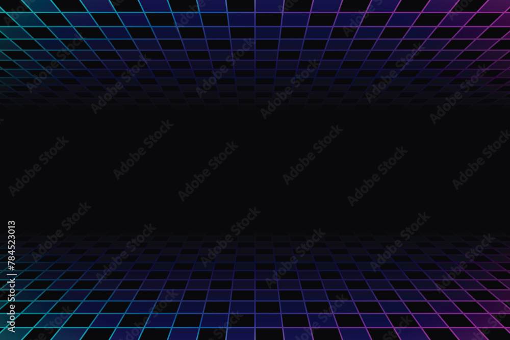 Retro futuristic sci-fi grid landscape background. Abstract digital cyberpunk 80s style
Retro futuristic sci-fi grid landscape background. Abstract digital cyberpunk 80s style