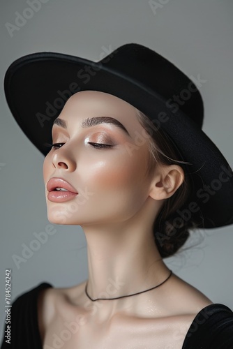 Elegant Woman in Black Hat © Sasint