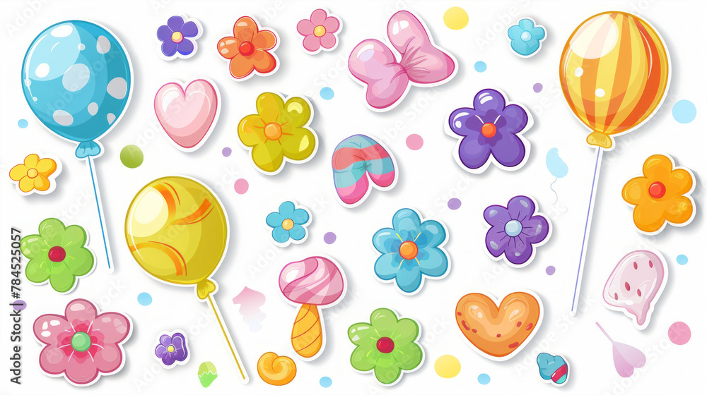 colorful fun stickers background colorful fun stickers background