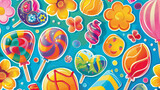 colorful fun stickers background