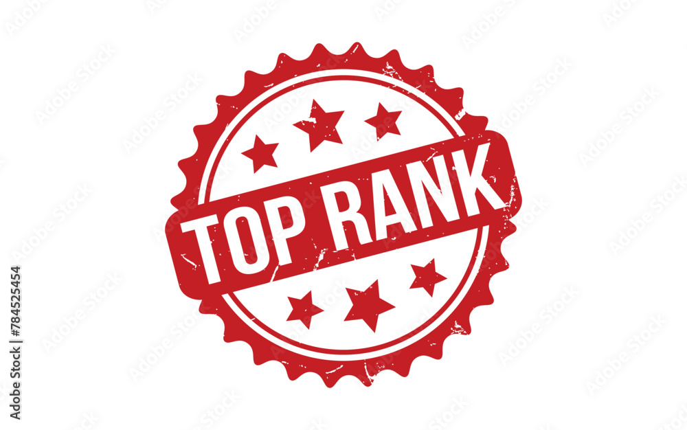 Obraz premium Top Rank Stamp. Red Top Rank Rubber grunge Stamp