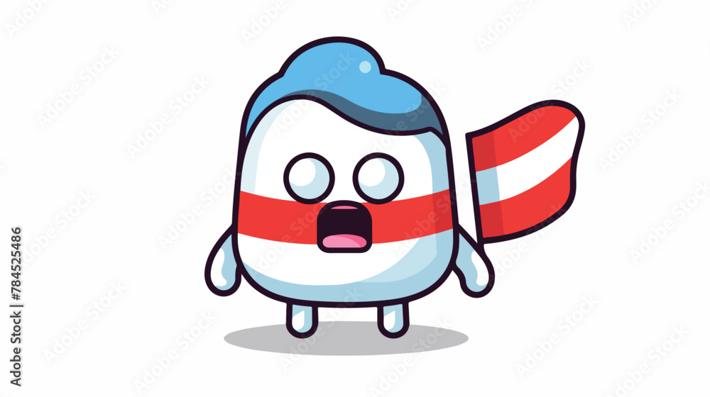 Thailand flag badge character cartoon with shocked