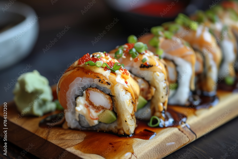 sushi with salmon sushi with salmon