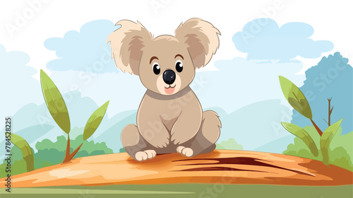 The Koala animal Australia icon vector 2d flat cartoon