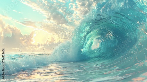 Tidal Symphony: Enchanting Fantasy Ocean Waves Unleash their Mystical Power