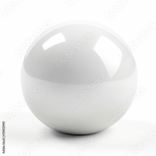 a white ball on a white surface