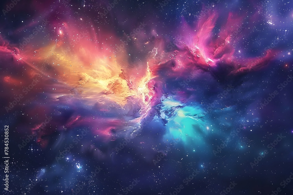 Vibrant Cosmic Nebula