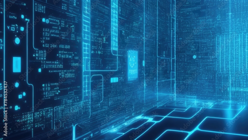 Beautiful blue technological background. Beautiful blue technological background.