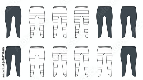 Tights icons set. Outline set of tights vector icon