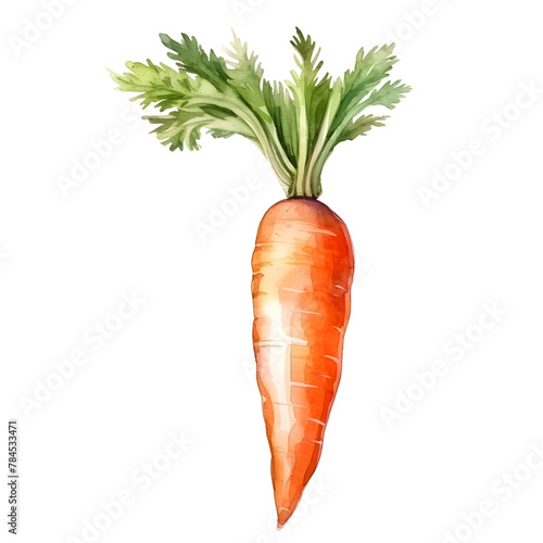 carrot watercolor style, illustration.