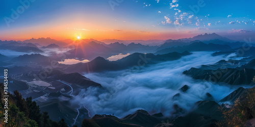 sunrise over mountains © shen zewei