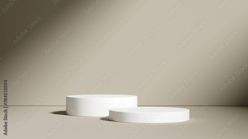 Minimal abstract geometric podium brown background for product presentation. 3d rendering illustration. Minimal abstract geometric podium brown background for product presentation. 3d rendering illustration.