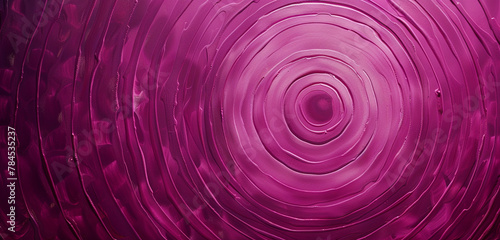  Vivid magenta circles seamlessly converging in an abstract dance on a plush velvet violet background.