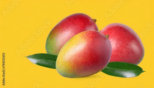 Golden Harvest: Mangoes Against Yellow