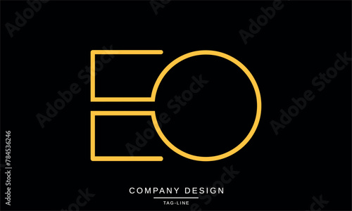 Fotografija EO, OE Abstract Letters Logo Monogram Design Font