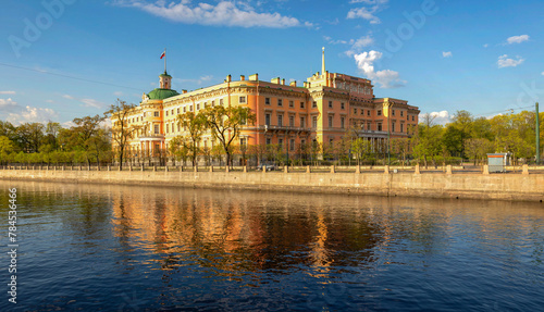 Engineering (Mikhailovsky) castle in the early morning, St. Petersburg, Russia