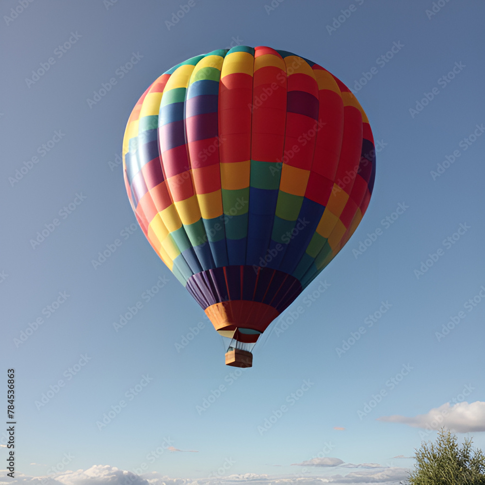 Naklejka premium hot air balloon in flight